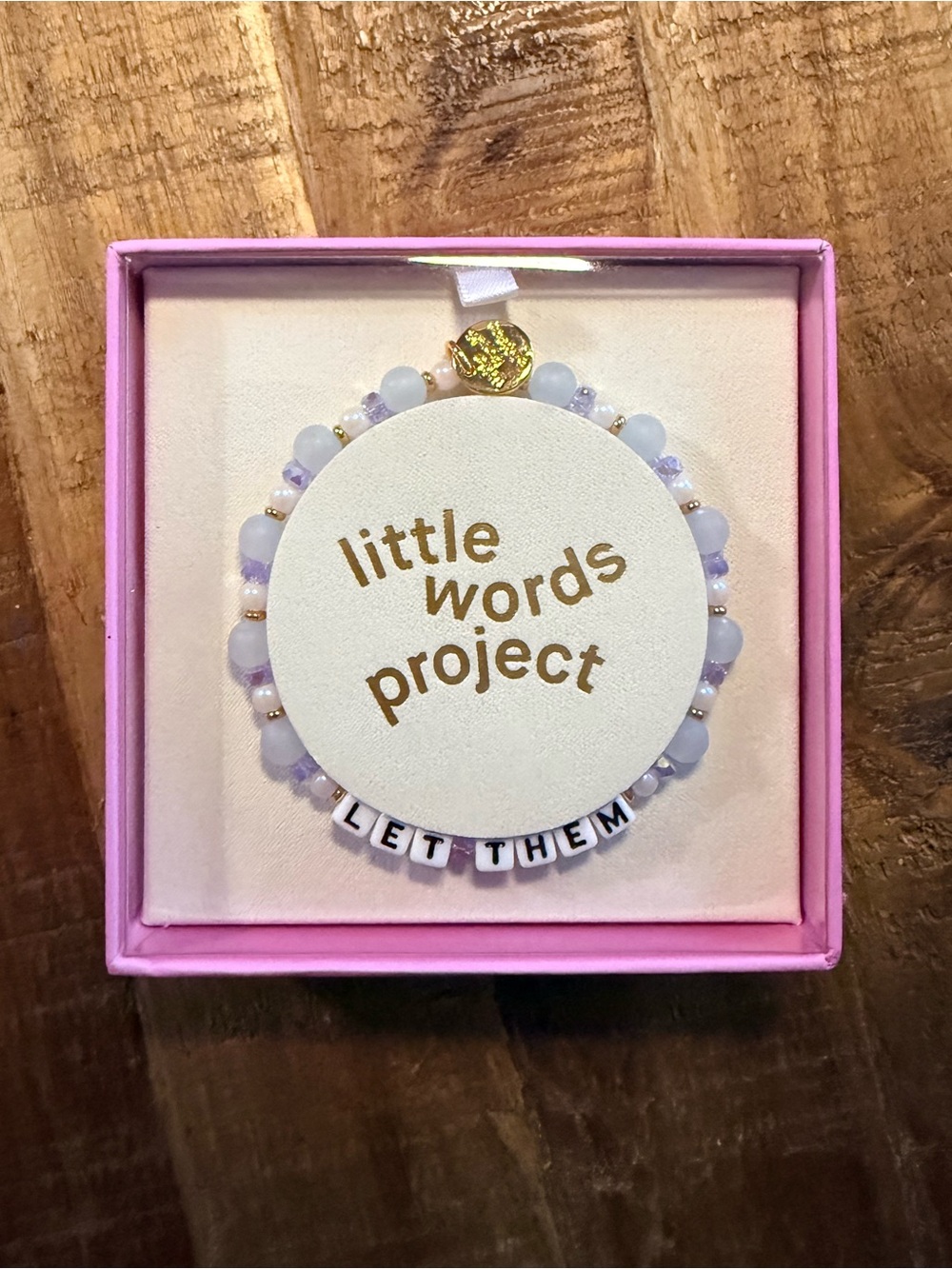 Little Words Project "Let Them" Lavender Beaded Bracelet